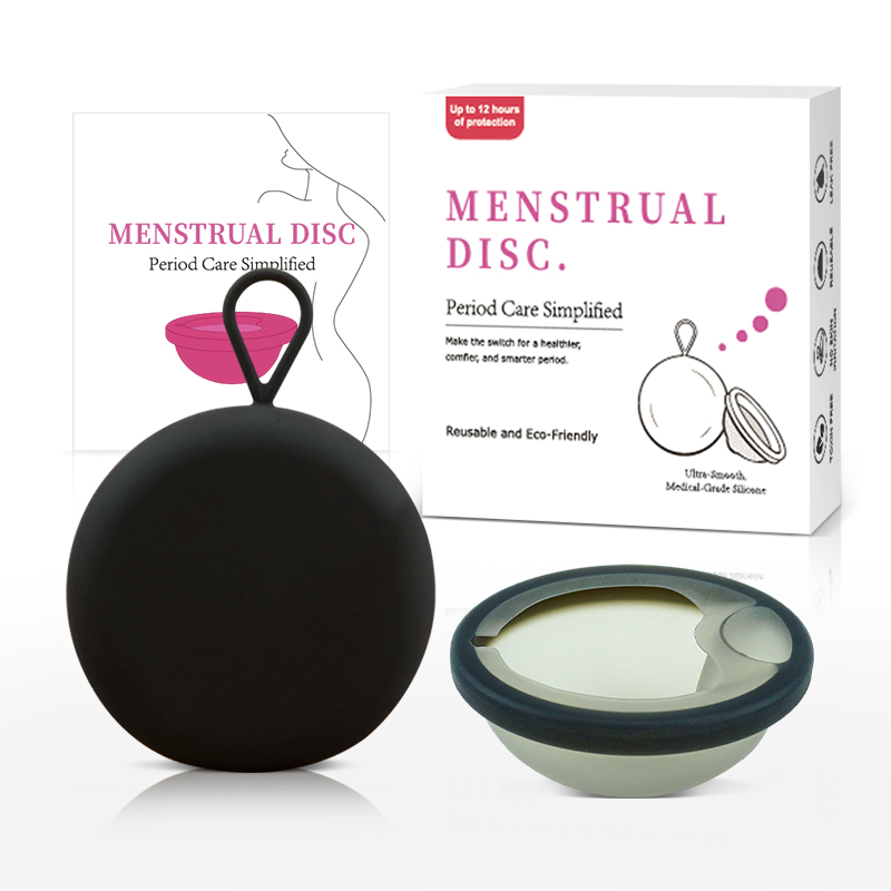 Menstrual Cup Silicone - 女性用シリコンケース付きの再利用可能な医療用シリコンカップ,女性用ドレッシングディスク,ポータブル,極薄