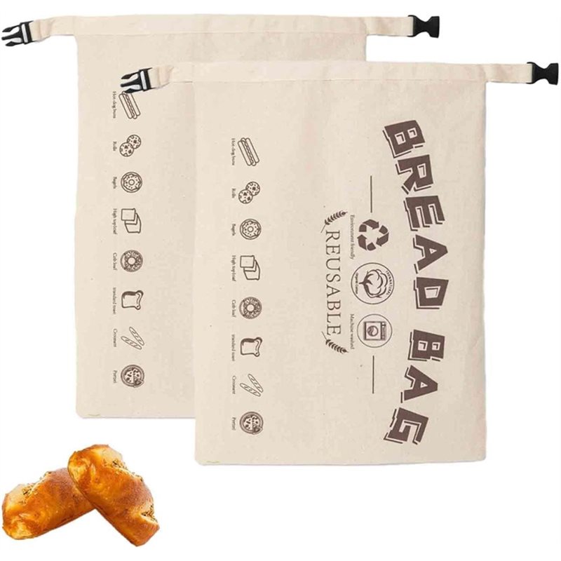 Beeswax Wrap Reusable - 再利用可能な蜜蝋パン袋 2 パック - サワー種パンや自家製パンに再利用可能、優れた綿製食品保存ラップ