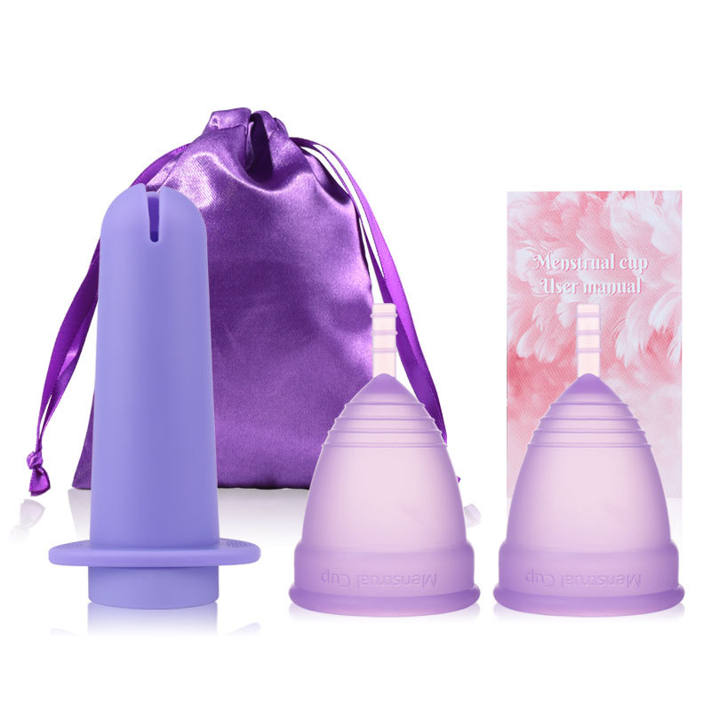 Menstrual Cup Silicone - 新しい月経カップブースター使いやすいシリコーンカップセット女性の月経用品月経カップブースター女性のヘルスケア