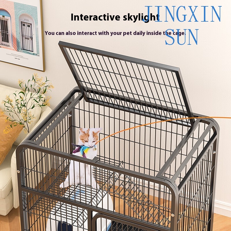 Sustainable Living Usa - モダンな家屋風ヴィラ、子猫・猫用屋外リビングルーム、ペット用品、持続可能な巣、豪華な多層メタルキャットケージ