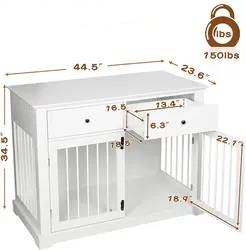 Sustainable Living Usa - モダンな室内犬小屋、新しい機能的なMDFペットケージ、花柄、持続可能な犬用フェンスゲート、クレート家具、リビングルーム用