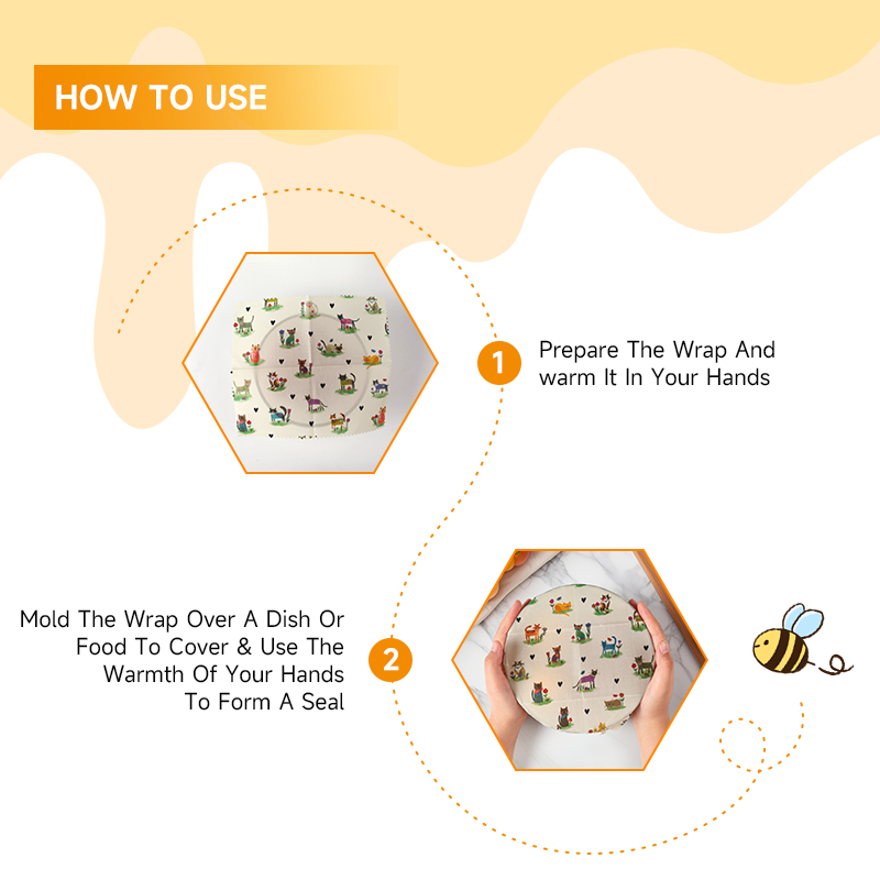 6パック（2S） 2M、2L) 再利用可能な蜜蝋ラップ 食品 - Beeswax Wrap Reusable のレビューと価格