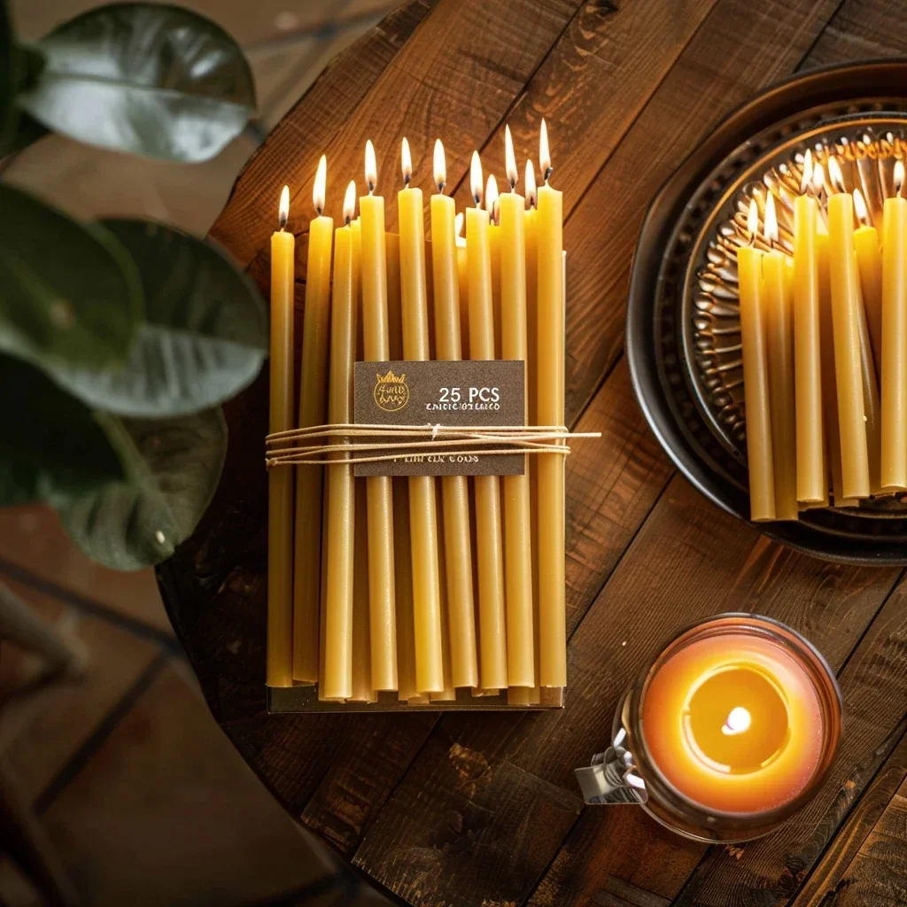 25 ピース/1 パックハヌカキャンドル天然蜜蝋ハヌカキャン - Beeswax Wrap Reusable のレビューと価格