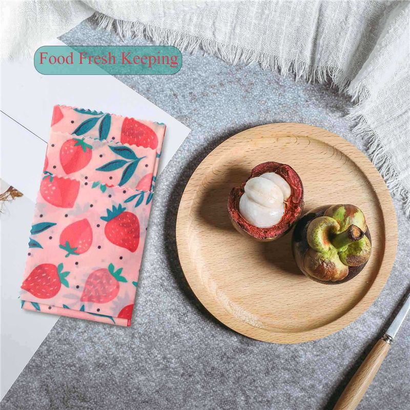 B62B-4セット 再利用可能な蜜蝋クロスラップ 食品保存袋 - Beeswax Wrap Reusable のレビューと価格