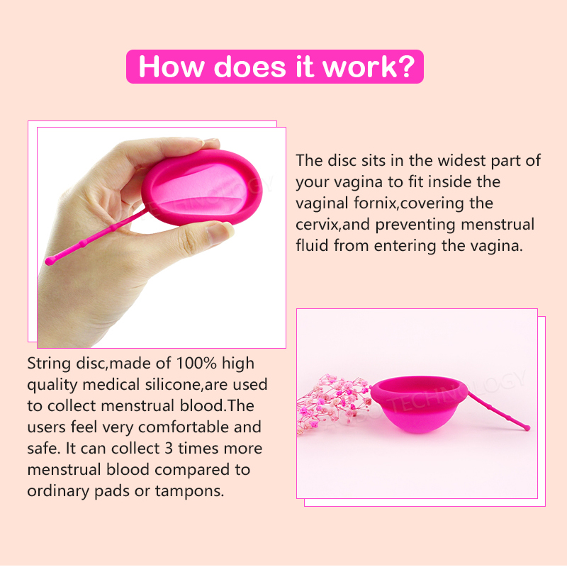 女性用月経ディスク、コード付き、再利用可能な医療用シリコンデ - Menstrual Cup Silicone のレビューと価格