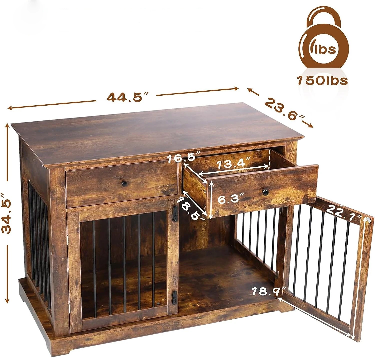 モダンな室内犬小屋、新しい機能的なMDFペットケージ、花柄、 - Sustainable Living Usa のレビューと価格
