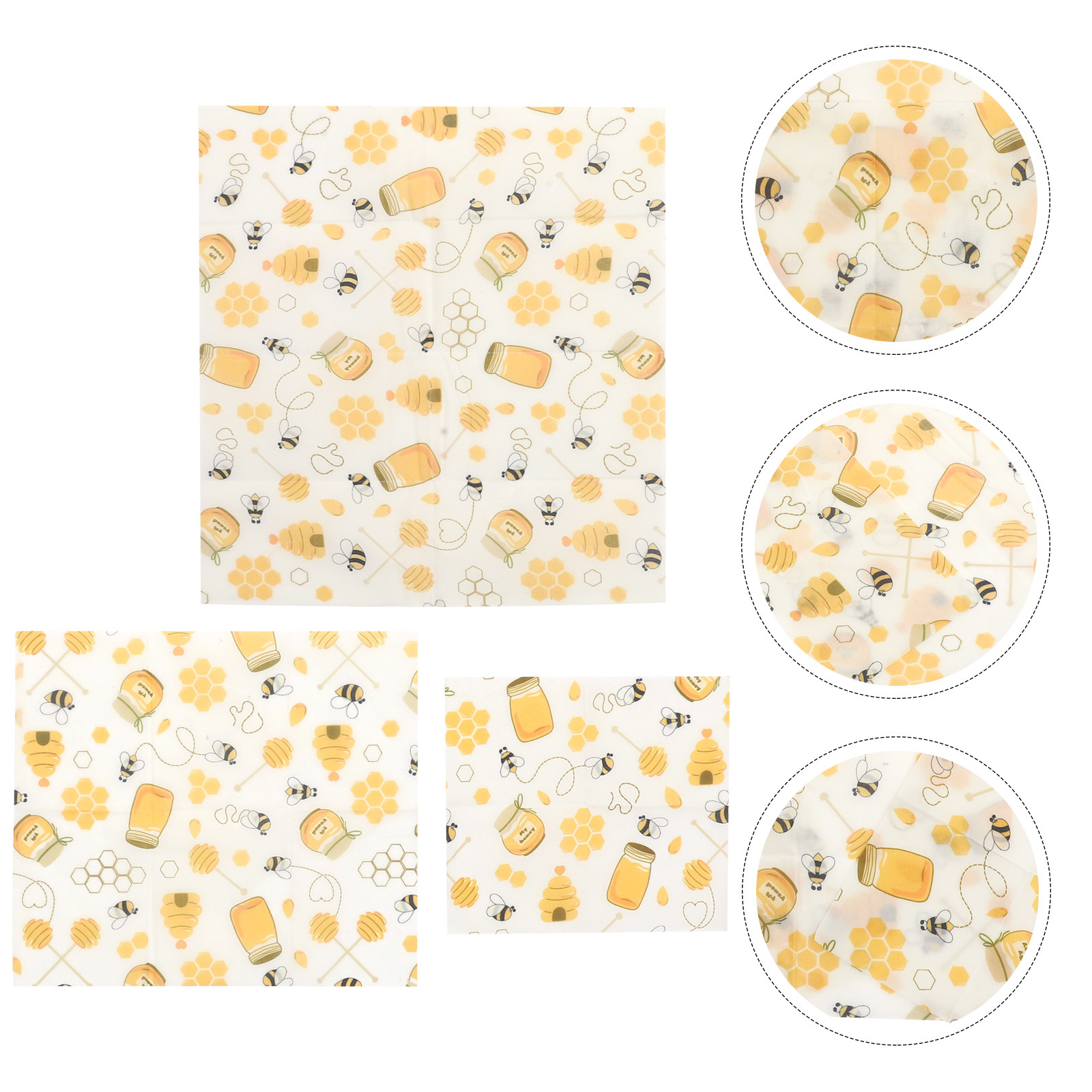 3枚組 蜜蝋フードラップ 再利用可能 ピクニック キッチン  - Beeswax Wrap Reusable のレビューと価格
