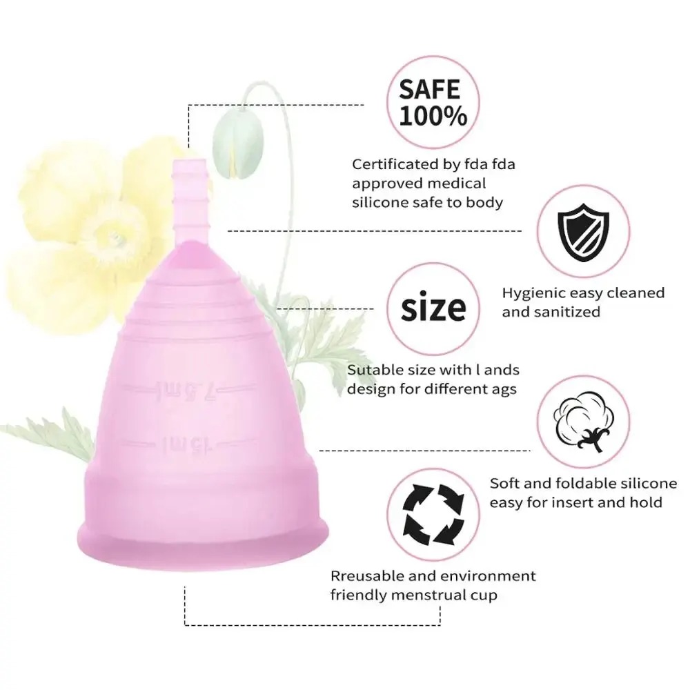 女性のための再利用可能な月経カップ,月経カップ,期間カップ, - Menstrual Cup Silicone のレビューと価格
