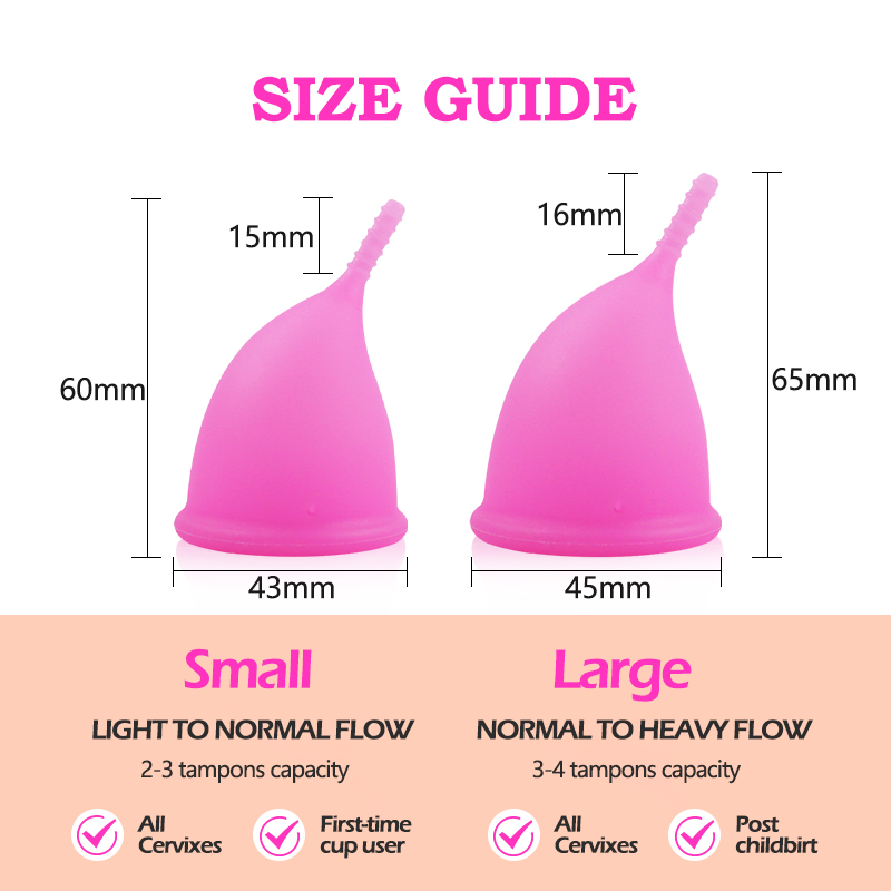 医療用シリコン月経カップとクリーナーキット 女性用月経カップ - Menstrual Cup Silicone のレビューと価格