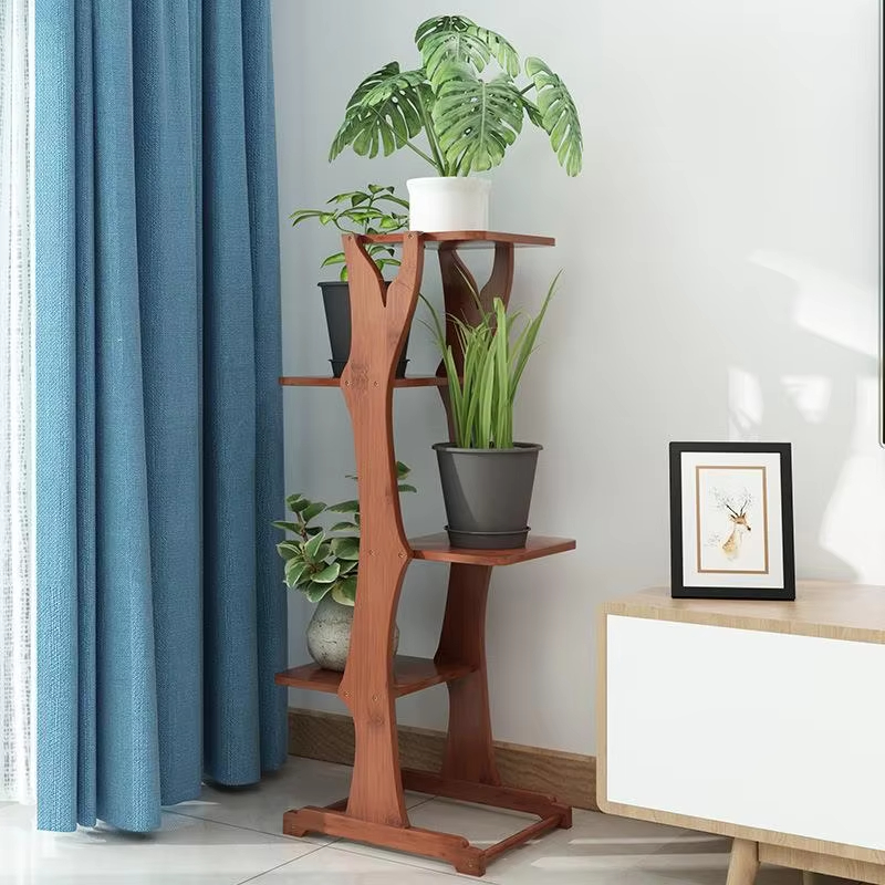 竹製プラントスタンド モダンスタイル リビングルーム フラワ - Sustainable Living Usa のレビューと価格